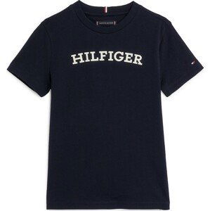 TOMMY HILFIGER Tričko námořnická modř / bílá