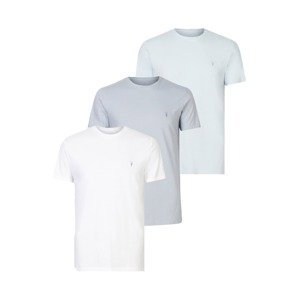 AllSaints Tričko kouřově modrá / světlemodrá / šedá / bílá
