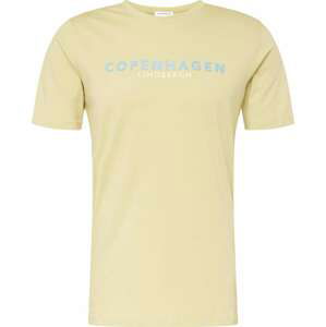 Lindbergh Tričko 'Copenhagen' nebeská modř / pastelově žlutá / bílá