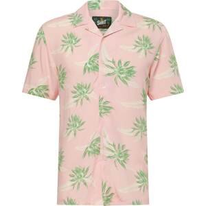 Key Largo Košile 'BARBADOS' trávově zelená / pastelově zelená / růžová / přírodní bílá