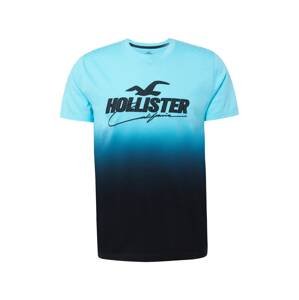 HOLLISTER Tričko námořnická modř / ultramarínová modř / nebeská modř / černá