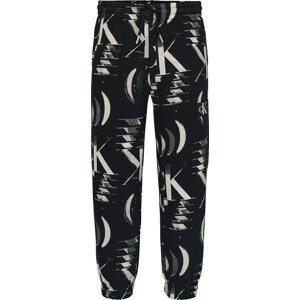Calvin Klein Jeans Kalhoty béžová / šedá / černá