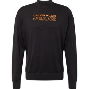 Calvin Klein Jeans Svetr oranžová / černá