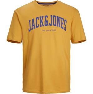 JACK & JONES Tričko 'Josh' královská modrá / medová