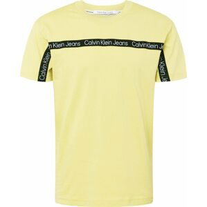 Calvin Klein Jeans Tričko žlutá / černá / bílá