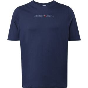 Tommy Jeans Plus Tričko námořnická modř / ohnivá červená / bílá