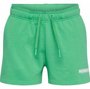 Hummel Sportovní kalhoty zelená / bílá