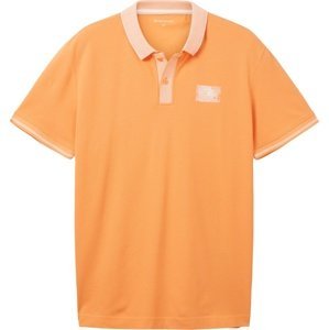 TOM TAILOR Tričko oranžová / jasně oranžová / bílá