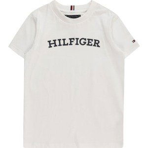 TOMMY HILFIGER Tričko černá / bílá