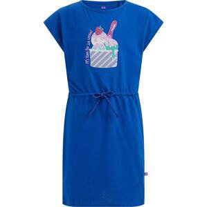 WE Fashion Šaty kobaltová modř / pink / růžová / bílá