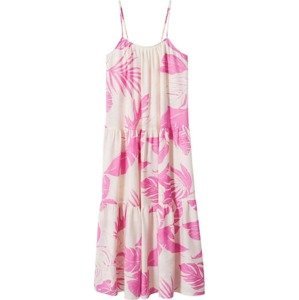 MANGO Letní šaty 'Gari' pink / bílá