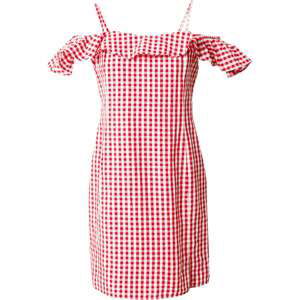 UNITED COLORS OF BENETTON Letní šaty červená / bílá
