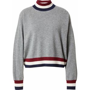 TOMMY HILFIGER Svetr marine modrá / šedá / bordó / bílá