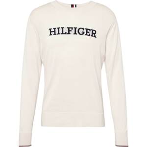 TOMMY HILFIGER Svetr námořnická modř / červená / perlově bílá