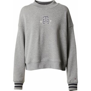 TOMMY HILFIGER Mikina šedá / černá / bílá