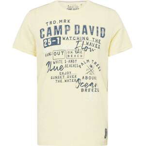 CAMP DAVID Tričko námořnická modř / pastelově žlutá