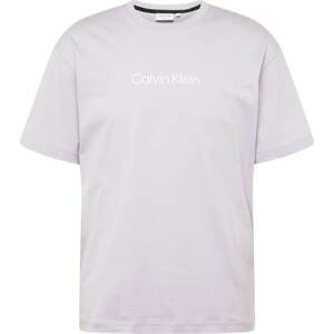Calvin Klein Tričko kouřově šedá / bílá