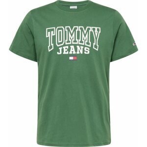 Tommy Jeans Tričko námořnická modř / zelená / červená / bílá