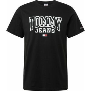 Tommy Jeans Tričko marine modrá / červená / černá / bílá