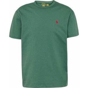 Polo Ralph Lauren Tričko tmavě zelená / světle červená