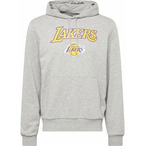 NEW ERA Mikina 'NBA' žlutá / šedý melír / tmavě fialová / bílá