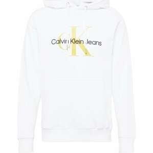 Calvin Klein Jeans Mikina žlutá / černá / bílá