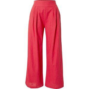 Abercrombie & Fitch Kalhoty se sklady v pase jasně červená