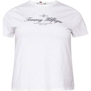 Tommy Hilfiger Curve Tričko černá / bílá