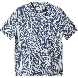 MANGO MAN Košile 'Hojas' námořnická modř / bílá