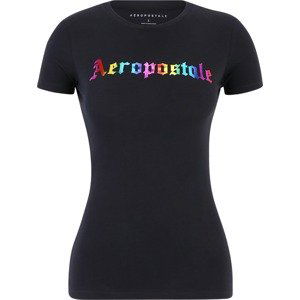 AÉROPOSTALE Tričko 'JUNE' modrá / žlutá / pink / černá