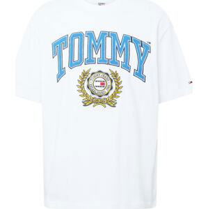 Tommy Jeans Tričko námořnická modř / světlemodrá / žlutá / bílá