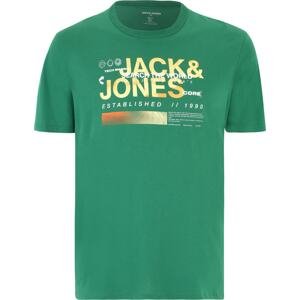 Jack & Jones Plus Tričko 'WATER' žlutá / zelená / oranžová / bílá