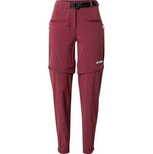 ADIDAS TERREX Outdoorové kalhoty 'Utilitas' tmavě červená / bílá