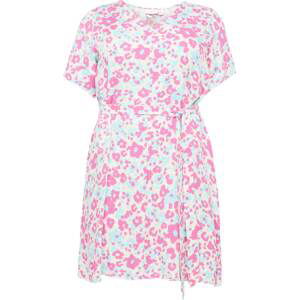 EVOKED Letní šaty 'VISH' krémová / světlemodrá / pink / růžová