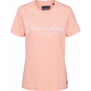 Superdry Tričko 'Alice' meruňková / bílá