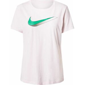 NIKE Funkční tričko smaragdová / růžová / černá / bílá