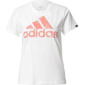 ADIDAS SPORTSWEAR Funkční tričko lososová / bílá
