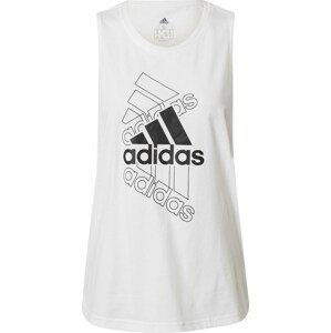 ADIDAS SPORTSWEAR Sportovní top černá / bílá