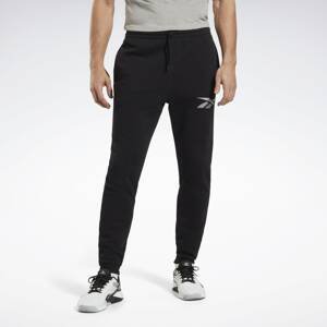 Reebok Sport Sportovní kalhoty kámen / černá / bílá