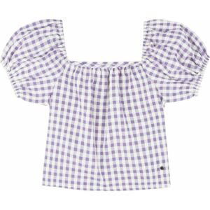 Scalpers Halenka 'Gingham' lenvandulová / bílá