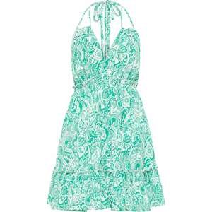 IZIA Letní šaty smaragdová / bílá
