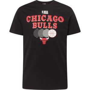 NEW ERA Tričko 'NBA Chicago Bulls' červená / černá / bílá