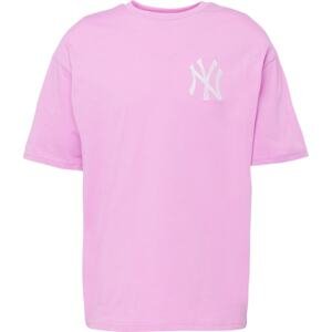 NEW ERA Tričko 'LEAGUE' pink / bílá