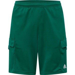 ADIDAS SPORTSWEAR Sportovní kalhoty tmavě zelená / bílá