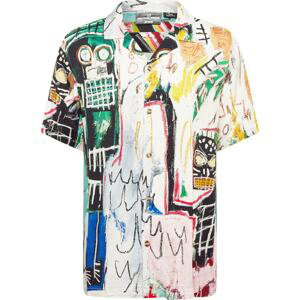 Cotton On Košile 'Basquiat' tmavě modrá / žlutá / smaragdová / bílá