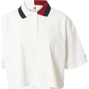 TOMMY HILFIGER Tričko béžová / námořnická modř / karmínově červené