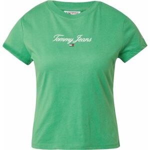 Tommy Jeans Tričko námořnická modř / trávově zelená / červená / bílá