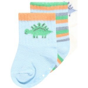 Cotton On Ponožky světlemodrá / světle zelená / oranžová / bílá