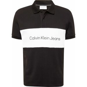 Calvin Klein Jeans Tričko černá / bílá