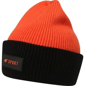 4F Sportovní čepice tmavě oranžová / černá